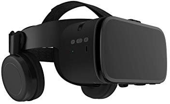 Hi-Shock Premium VR-Brille - X6 - Gaming Brille für 3D Spaß - mit integrierten Kopfhörern für 4,7-6,1 Smartphones - Komp. zu Nexus, Samsung, LG, Moto, HTC, Huawei, Sony - Schwarz