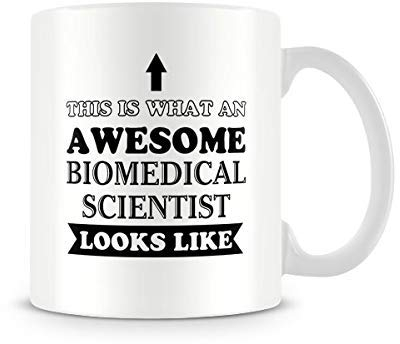 Behind The Glass - Awesome Biomedical Scientist - Printed Funny Mug - Great Gift/Present Idea, Ceramic, 11fl.oz.