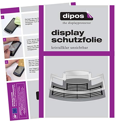 dipos 2x Displayschutzfolie klar für Jura E6 Tropfblech bis Modell 2017 | Passt perfekt, Ultra-Dünn, kratzfest, blasenfrei, Case-Friendly, hüllenfreundlich, Fingerprint-kompatibel, selbstklebend