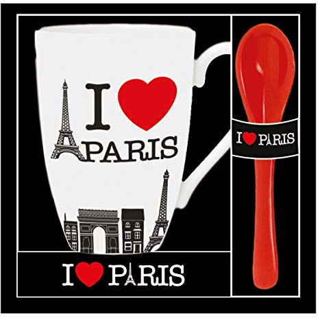 Home Decoration Mug I Love Paris, Multicoloured, Unique