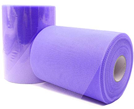 JZK Lila Tüllstoff 15 cm x 91m Tüll Rolle für Tutu Ballettrock Hochzeit Tischedeko Dekoration Party Crafts Geschenk Bogen Tüllband