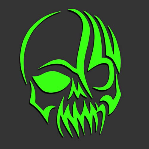 Decus Tribal Gothic Skull XXL 0151 (neon grün) // Sticker OEM JDM Style Aufkleber