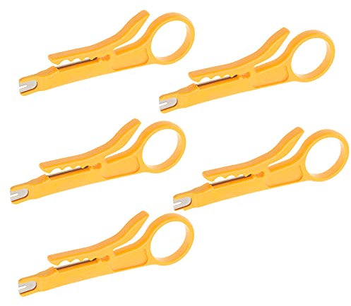 5 PCS Yellow Wire Stripper IDC Insertion Tool Punch Down UTP Cable Cutter Stripper Tool