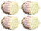 CENPEK Lot de 4 rouleaux de papier crépon couleur macaron pour décoration d'Halloween, d'anniversaire, confettis, latte, Nouvel An, Noël, mariage, 3 m, or rose