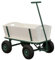 SUNNY Billy Beach Wagon Bollerwagen in Grün | Kinder Handwagen aus Holz mit Luftreifen | Belastbar bis 100 kg | 94x61x97cm.