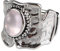 liuduo Silberringe Damen 925,Vintage Verstellbare Ringe Klobig Shiny Pink Kristall Pfingstrose Sterling Silber Ring Charmante Weihnachtsschmuck Geschenk Eheringe Für Männer Frauen Damen