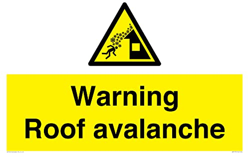 Warnschild für Dachlawine, 600 x 400 mm, A2L
