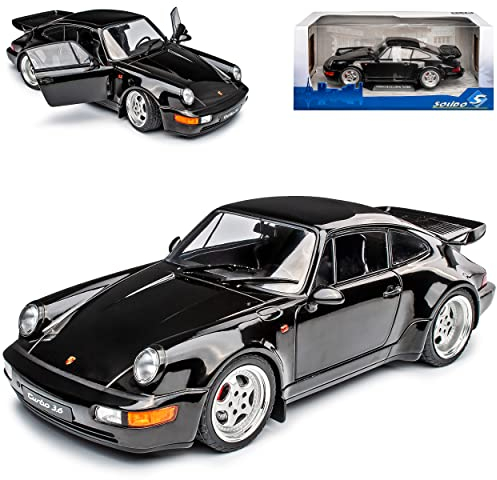 Porsche 911 964 Coupe Schwarz 1988-1994 1/18 Solido Modell Auto
