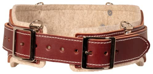 Occidental Leather Stronghold Comfort Belt System - Medium, OxyRed - Wide 5” Belt for More Back Support - Heavy-Duty Buckles & Belt Loops to Minimize Bag Sliding - Made in USA