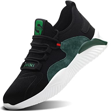 IYVW 797 Men Women Safety Boots Chelsea Work Shoes Leather Steel Toe Cap Working Ankle Lightweight Footwear ESD S3 SRC Black Green 5 UK