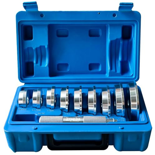 ATPEAM Kit di installazione driver boccola cuscinetto e guarnizione, 1 driver 9 dischi collare alloggiamento assale, 10 pz Master universale in alluminio boccola guida kit universale per cuscinetti