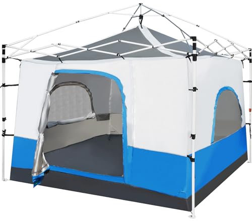 REDCAMP Pop Up Canopy Tent, Inner Tent with Mesh Window, Converts 10x10 Canopy into Camping Shelter, Fits 4-6 Person, Navy Blue