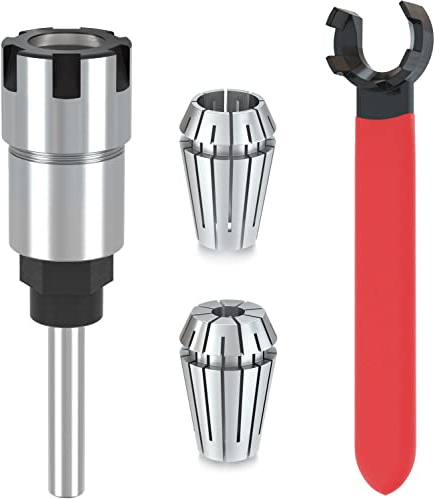 1/4 Zoll Schaft Router Bit Spannzange Verlängerung Chuck Konverter Adapter, konvertieren 1/8 Zoll & 1/4 Zoll Schaft-Bits mit ER16 Federzange, ER16 M Typ Spannzangenschlüssel – (4 Stück)