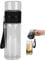 Glass Tea Bottle, 225ml Glass Tea Infuser Bottle with Stainless Steel Strainer Insulated with Double Wall Portable Travel Tumbler Mug Clear Travel Cup Tea Infuser Mug