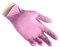 Reflexx N82, guanti in nitrile rosa, senza polvere, gr. 3,2 (XS)