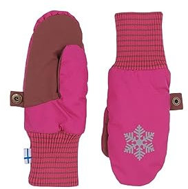 Finkid Mädchen Handschuhe RUKKANEN 1632028 in rot, Kleidergröße:L, Farbe:rot