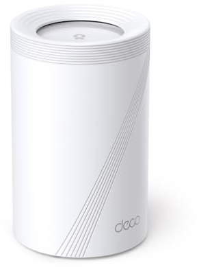 TP-Link Deco BE65 WiFi 7 Mesh WLAN(1 Pack), BE9300 Tri-Band Router und Repeater, 6 GHz, 2.5 Gbit/s Ethernet Port, 9 Gbps WLAN Geschwindigkeit, WPA3, 320 MHz Kanäle, Alexa, HomeShield