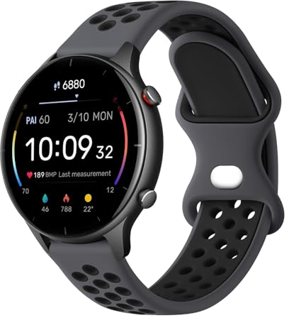 Vancle Cinturino per Xiaomi Mi Watch 1.22mm - Silicone Morbido per Watch S1/S1 Active/Color Sport - 2 Colores