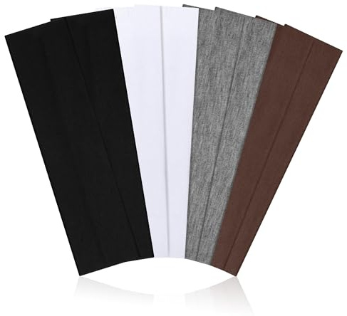 Ztomine Headbands for Women, 8pcs Stretchy Non Slip Soft Cotton Cloth Hair Bands for Sports, Workout, Yoga and Running