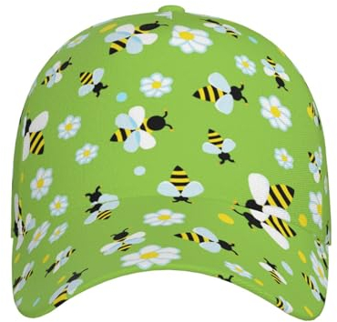 GTDEALS Bees Cap Niedliche Baseballkappe Lustiger Sonnenhut Verstellbare Kappe Bienenhut Trucker Hat Cap für Damen Herren, Bienen 07, One size