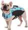 RUYICZB Sportstil Schwimmweste Für Hunde Mit Hervorragendem Auftrieb Und Griff Einstellbar & Langlebig Schwimmweste Haustier Lebensretter Welpen Badeanzüge Für Strand,Blau,L