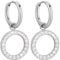 Ohrringe Silber 925 Hängend,Hypoallergen Ohrringe Damen Silber Creolen mit Anhänger,Creolen Silber Wasserfest Ohrringe Damen 1,4cm Durchmesser Edelstahl Ohrringe Geschenke für Frauen Valentinstag