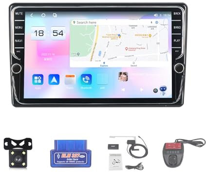 Radio Android 12 2 DIN para Volkswagen Passat B5 con Wireless Carplay Android Auto,9 Pantalla tactil Bluetooth 5.0 RDS Am/FM Radio Dab+ DSP Reproductor Multimedia con SWC DVR OBD 2(K200S)