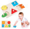 Geometrisches Puzzle, Baby Puzzle Montessori Puzzle, HolzPuzzle, Mehrere Form Holz Puzzle Steckpuzzle, Für Baby Kleinkinder Kinder Lernspielzeug