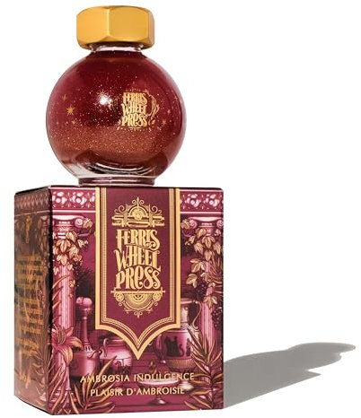 Ferris Wheel Press Fountain Pen Ink, FerriTales Collection, Red with Gold Shimmer, 20ml