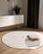 benuta Basic handgewebter Baumwollteppich Ron - Creme 200 cm Rund - Handwebteppich aus 100% Baumwolle - Rund & im Style: Uni, Minimalistisch, Natural Living - Pflegeleicht für Wohnzimmer Schlafzimmer