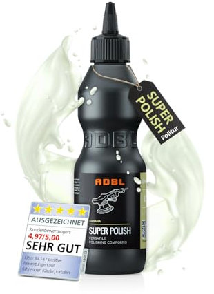 ADBL Super Polish (200ml) - Feinschleif Politur für eine perfekte Lackkorrektur - Entfernt Kratzer bis P2000, Hologramme und Oxidation - Wasserbasiert, ohne Silikone oder Füllstoffe, Medium Cut