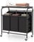 RELAX4LIFE 3-Section Laundry Basket, 99L Rolling Laundry Hamper with Ironing Board, Removable Bags & Lockable Wheels, Heavy Duty Metal Frame Laundry Sorter Cart Washing Bin for Bathroom, Laundry Room