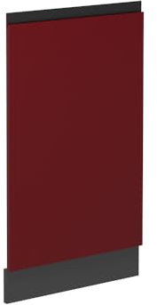Vicco Geschirrspülblende R-Line, Geschirrspüler Fronttür, Rot, 45 cm ohne Arbeitsplatte