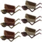 DRESSOOS Mini Wheelbarrow for Miniature Garden Decor Boys and Girls Toy Doll Size Wheelbarrow Model Set of Realistic Design for Outdoor Play