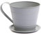 rightclick Cup & Saucer Planter – Stylish Ceramic Plant Pot for Succulents, Herbs, and Small Plants, Teacup Flower Planter, Perfect for Home, Office, or Garden Décor (Grey)