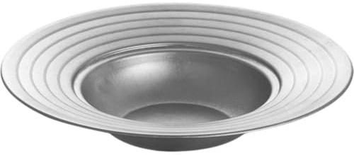 Tsffae Stainless Steel Pasta Plate, Wide Rimmed Soup Bowl Lightweight Noodle Serving Dish Practical Kitchen Deep Plate for Kitchen Restaurant