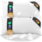 LILENO HOME 3-Kammer Daunenkissen 40x80 (2er Set) - Allergiker geeignet - Baumwoll Kissen 40x80 mit Federn & Daunen Füllung - langlebig & atmungsaktives Kopfkissen 40x80 Daunen u. Federfüllung