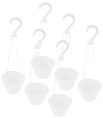 BESPORTBLE 6pièces Pot De Fleurs Suspendu avec Crochet pour Plantes Vertes Décoration Intérieure Et Extérieure