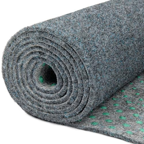 TAPISO Magic Forest Rasenteppich Kunstrasen Grau Balkon Terrasse Garten Outdoor Indoor Meterware Kunststoffrasen Teppich Echtrasenoptik Wetterfest 400 x 500 cm