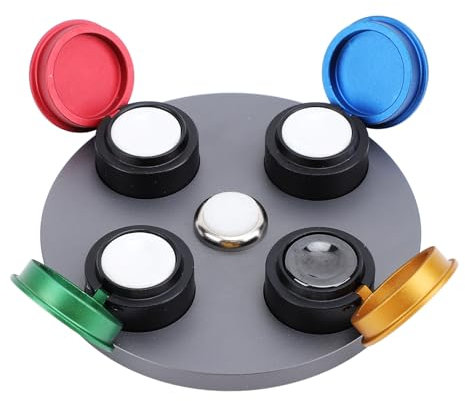 Yomiyuyr Runder Uhrenölhalter aus Metall, kompaktes Uhrenöl-Tauchwerkzeug, Schmierständer mit vier Bechern, auslaufsicherer Behälter, zum Ölen von Uhren