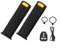 CashMuch Empuñaduras de manillar de scooter eléctrico con luces intermitentes para Xiaomi para M365 Pro 1S Pro 2 para Mi3 Silicona antideslizante Grips(Negro)