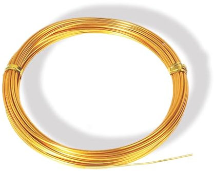 Bilder-Aufhängedraht aus Messing, 10 m, robuster Bilderdraht, unterstützt bis zu 13,6 kg, Messingdrähte zum Aufhängen von Bilderrahmen, Spiegeln, Kunstwerken, Uhren