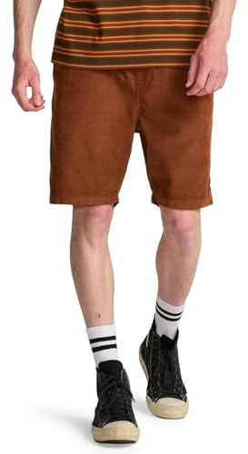 Billabong Elastic Waist Walkshorts Larry Cord Mens Brown