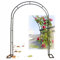 Arco da giardino in metallo per matrimonio, pergolato per piante rampicanti, per uso interno/esterno, kit di decorazione per palloncini, supporto per fiori, sfondo, cornice per feste, cerimonie