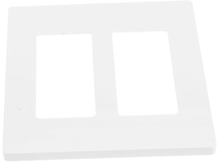 Sewroro Placa de Cubierta de Blanca con Doble Enchufe Placa de Pared Decorativa de Interruptor de Luz para Uso Diario con Múltiples Dispositivos Eléctricos