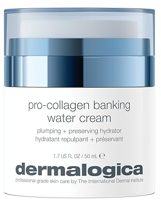 Dermalogica Pro Collagen Banking Water Cream - tägliche Feuchtigkeitspflege mit Kollagen. Spendet langanhaltende Feuchtigkeit + reduzierte feine Linien und Falten. Für jeden Hauttyp.