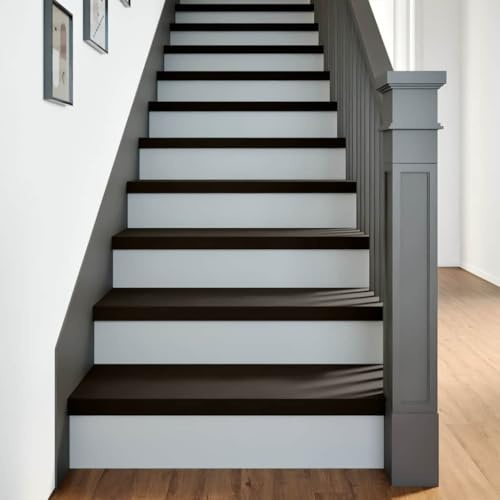 EDNRSOG Massivholz Eiche Treppenstufen 2 STK. Dunkelbraun 80x30x2 cm, Eichenholz Stufen als Fensterbank oder Dekoplatz, Pflegeleichte Glatte Oberfläche für Innenbereich