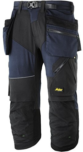 Snickers 69059504060 Size 60 Flexiwork Work Pirate Trousers - Navy Blue/Black