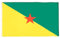 AZ FLAG - Drapeau Guyane française - 90x60 cm - Drapeau Guyanais - France 100% Polyester Avec Oeillets Métalliques Intégrés - Pavillon 50 g