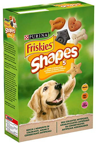 PURINA FRISKIES Shapes Snack für Hunde Erwachsene Kekse mit Zusatz von Vitaminen 8 Packungen à 400 g